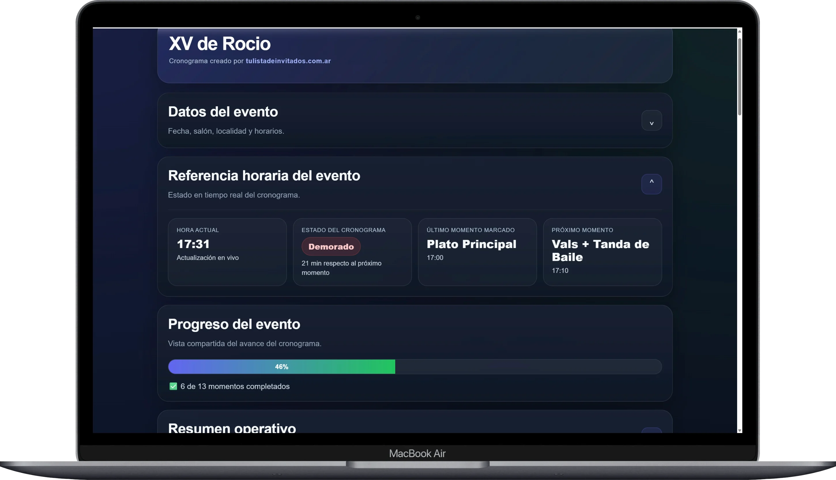 Timing y Producción - Tu Lista de Invitados